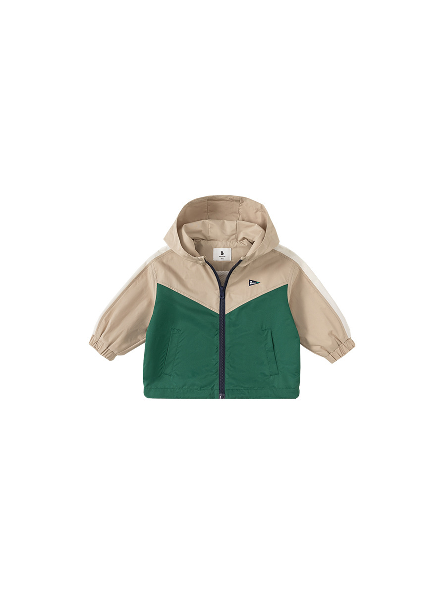 Yubao Huzhou textil ropa para niños 2026 nuevos productos chaqueta de niño color contraste chaqueta de niño ocio chaqueta de niños
