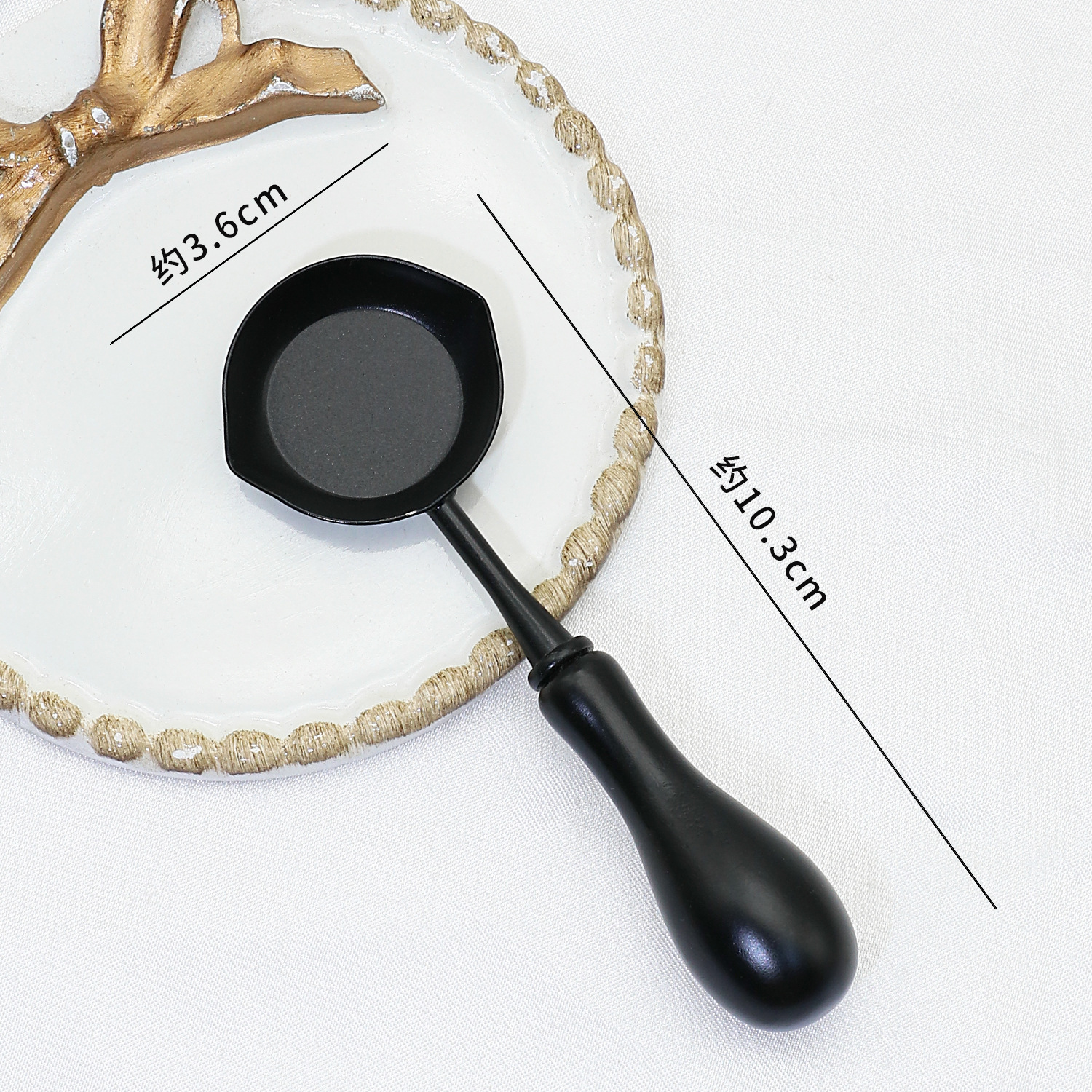 Cera antiadherente, fácil de limpiar, cuchara para derretir cera, ligera, conductora del calor, antideslizante, cuchara de fondo plano adecuada para sellar diarios y sobres.