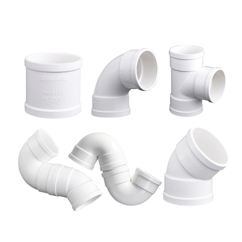 Accesorios de tubería de agua de pvc, tubería de suministro de agua, codo de cuatro vías de tres vías, interfaz de accesorios de tubería de agua, adaptador de plástico