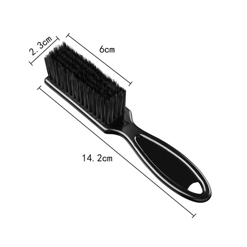 Retro oil head brush, beard brush, double-head comb broken hair brush, color electroplated broken hair brush, multi-color plastic handle cleaning brush