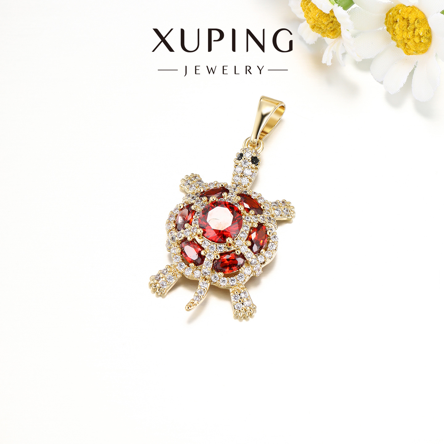 Xuping moda ligera y lujosa serie de colgante de tortuga nicho de personalidad estilo elegante de alta calidad accesorios al por mayor