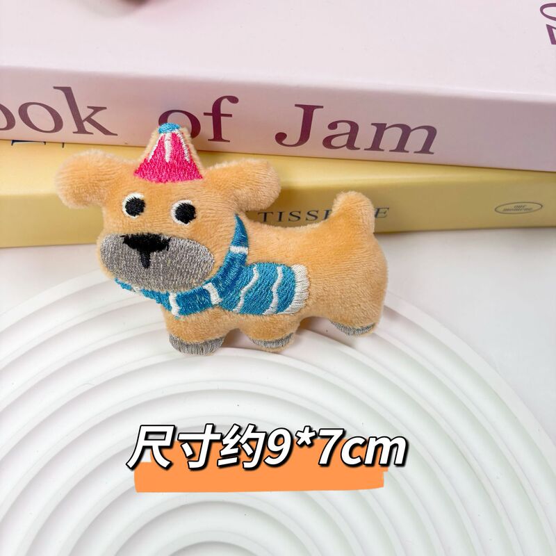 新しいスカーフ子犬ぬいぐるみペンダントキーホルダーバッグペンダント diy ブローチヘアアクセサリー犬アクセサリーアクセサリー|undefined