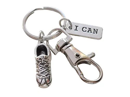Running keychain running shoes I can running fitness sports track and field off-road runner keychain