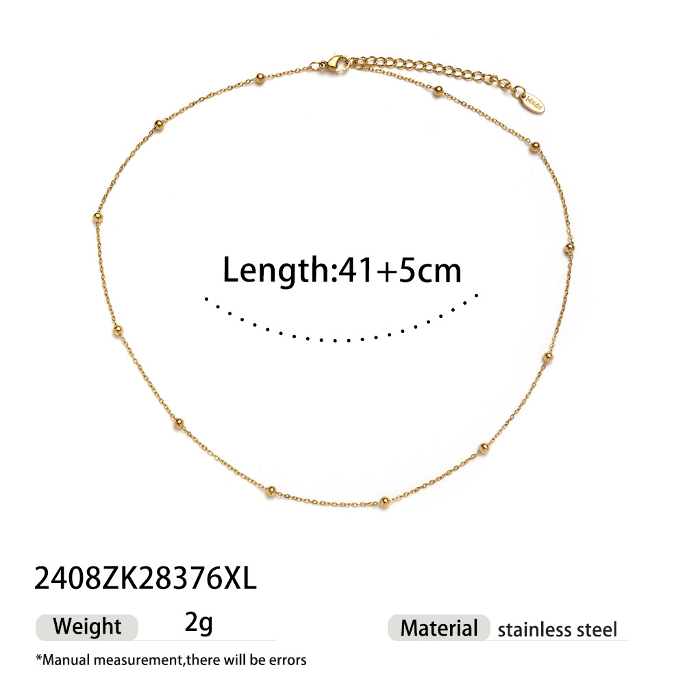 Taena collar de acero de titanio europeo y americano apilado con sentido de alta gama moda para mujer cadena de clavícula minimalista joyería explosiva transfronteriza al por mayor