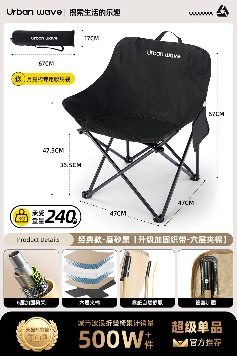 『클래식★대형 무광 블랙 6겹 퀼팅 + 3겹 웨빙 보강 + 2겹 편안한 등받이