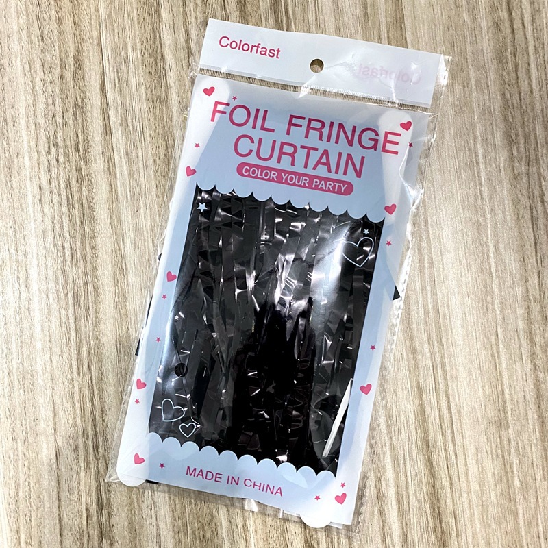 Cortina de lluvia, accesorios de decoración de cumpleaños, borlas, flores de dibujo, fondo de fiesta de boda, cortina de puerta de seda de lluvia de color 1*2m