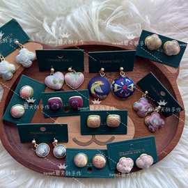 宋锦 手工耳钉 耳环 耳坠新中式美学耳饰礼物