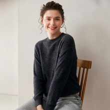 2025冬新款打底衫毛衣专柜高端羊绒衫女山羊绒宽松彩点针织批发