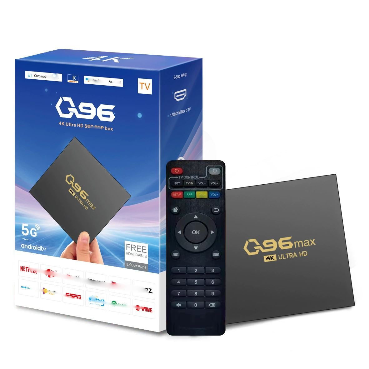 [Q96MAX новая модель Android медиаплеера 4K, сетевой ТВ-приставка TVBOX для дома с Bluetooth]