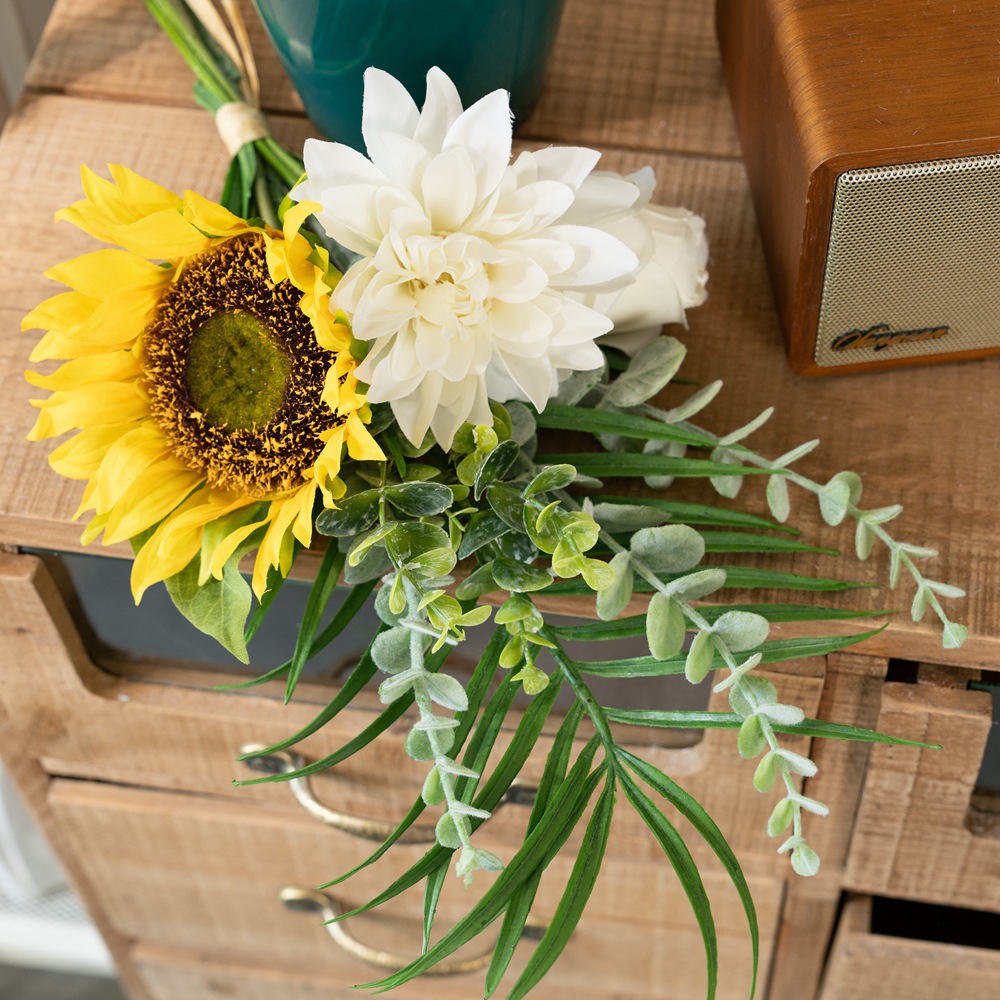 跨境爾莎麗花向日葵手札仿真花廠家家居裝飾婚慶批發假花CF8001-1