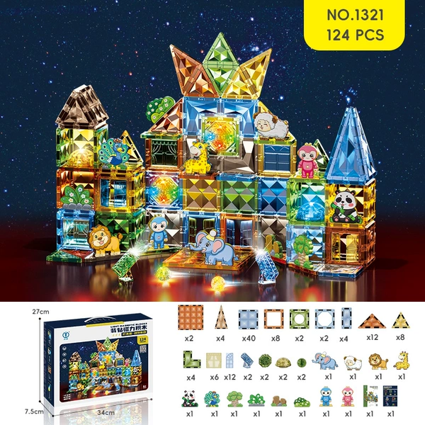 1321 (light version) Jade Diamond Animal Park 124PCS