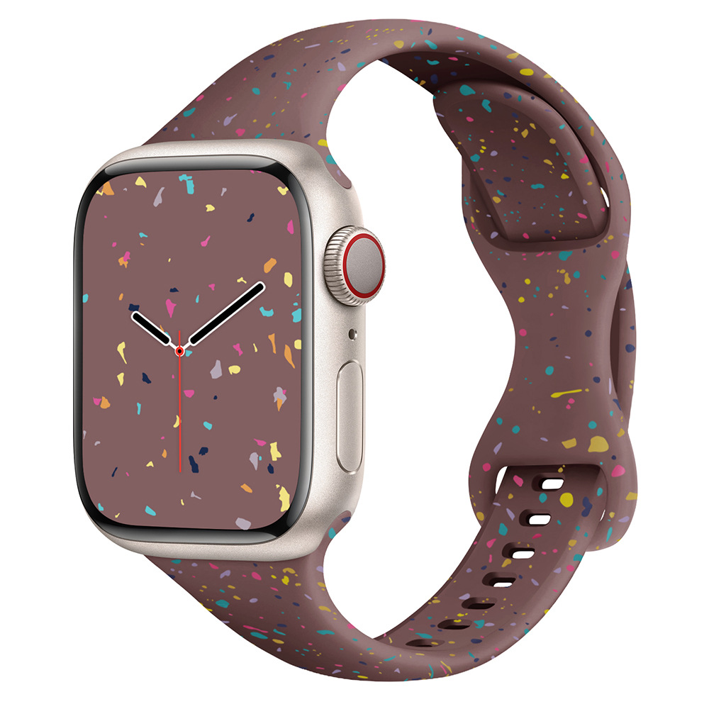 Aplicable a Apple Watch correa iwatch9 cintura pequeña mariposa botón de color chip nuevo tipo de mujer s8765 correa creativa