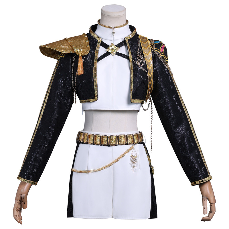 K-POP猎魔女团打歌服黑金款鲁米cos米拉佐伊黑金皮款cosplay|undefined