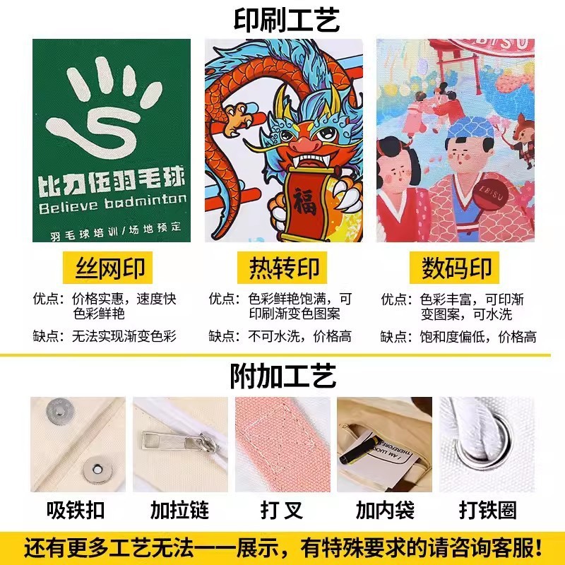 帆布袋订制高级感印logo空白收纳手提布袋子购物袋学生帆布包定制|undefined