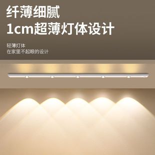 Wireless Smart Led Human Body Sensor Lamp Cat Eye Lamp Led Strip Lamp Rechargeable Sideboard Wardrobe Bedroom Shoe Cabinet