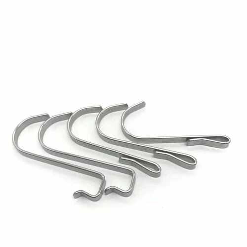 Stainless steel square tube hook household S-shaped hook flat hook hook flat clip hook storage rack hook removable hook