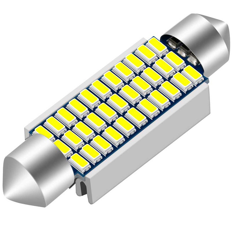 Nueva iluminación de doble punta alta luz de lectura LED lámpara de techo 3014 31MM 21SMD lámpara de matrícula sin electrodos
