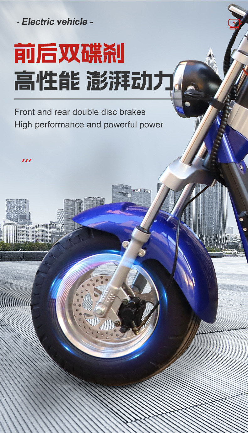 Cross-border Harley electric motorcycle tricycle large wide tire battery scooter lithium battery scooter scooter electric car