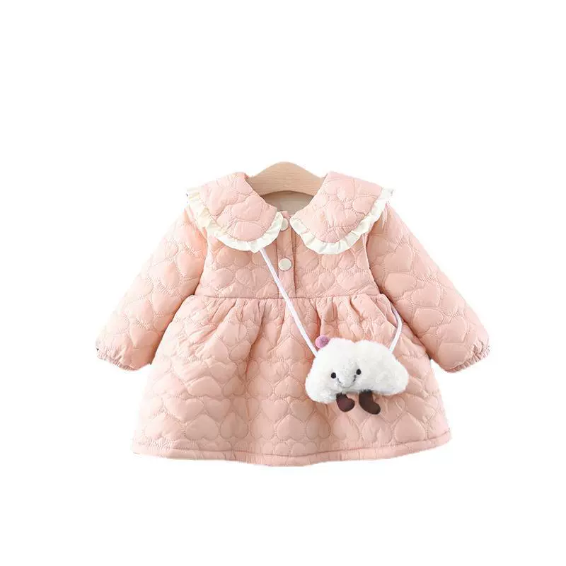 Autumn warm children's dress to go out, children's clothing, Korean style