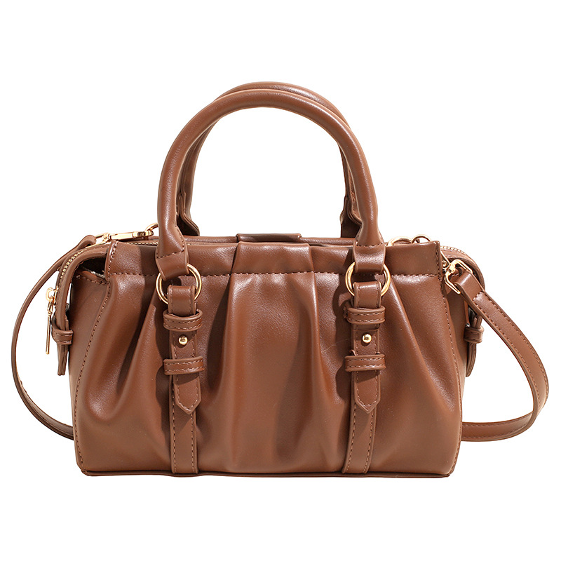 Nicho Zhong bolso de mano plegable Boston 2026 mujer nueva moda transfronteriza alta textura mochila de hombro