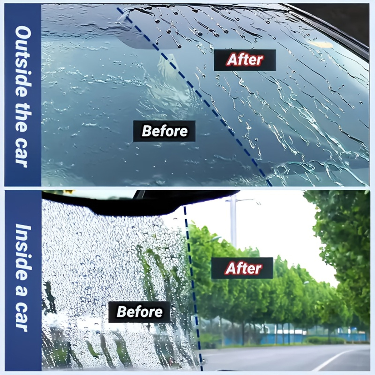 YT103 Car Glass Anti-Fog Agent is exclusively for cross-border supply, designed for rearview mirrors and car windows to prevent fogging and rain, and features a hydrophobic coating