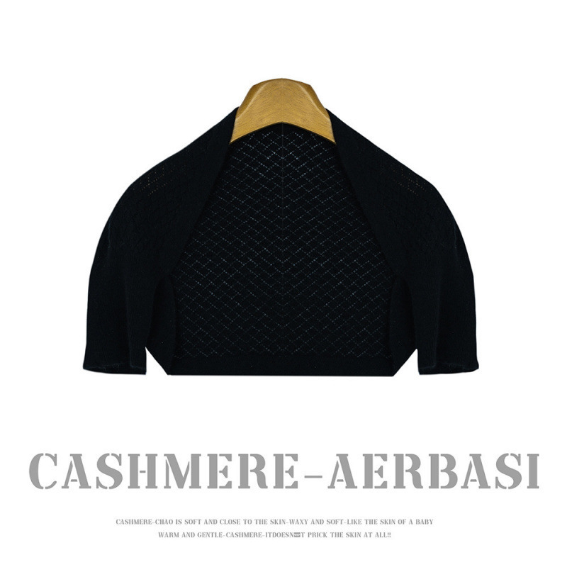 Cashmere Shawl for Women, Solid Color Scarf, Office Knitted Cape, Air-Conditioned Room Thin Cardigan, Neck and Shoulder Protector