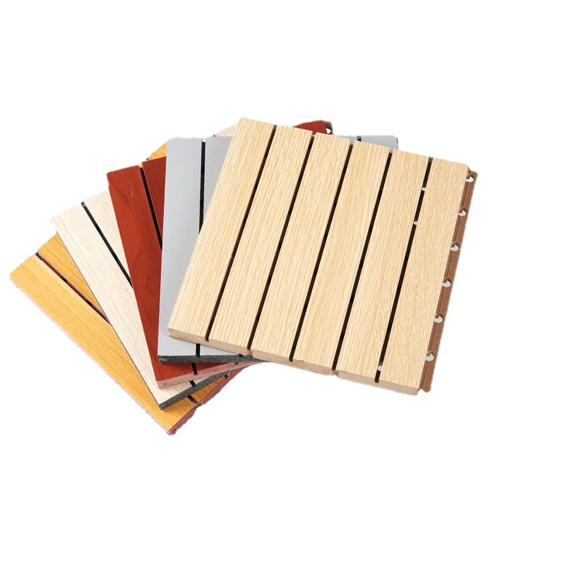 Tablero fonoabsorbente de madera perforada sala de reuniones de techo de pared interior protección del medio ambiente ignífugo de cerámica material decorativo fonoabsorbente e insonorizado de aluminio