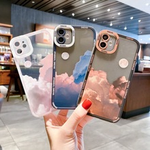 跨境专供iphone17手机壳透明苹果16promax云彩15天使眼防摔超薄13