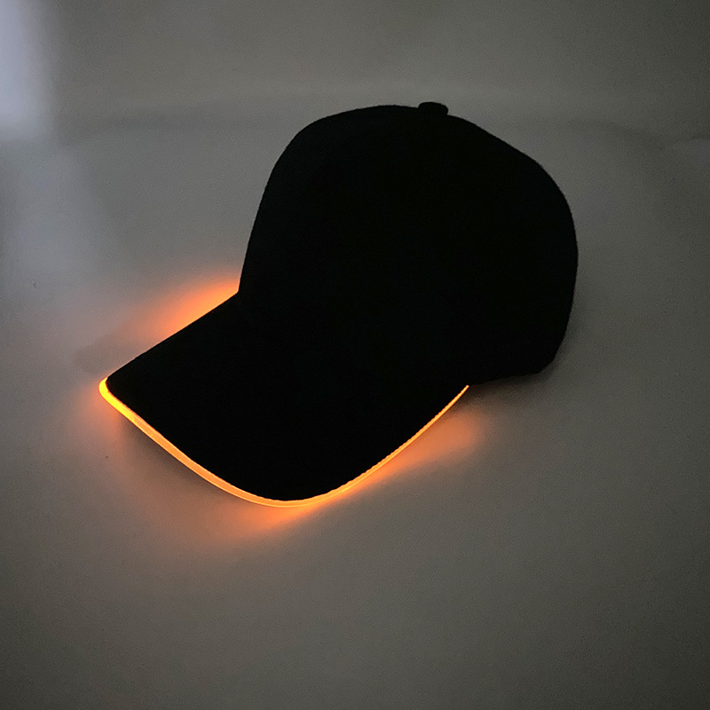 #552 6V四功能-LED光纤棒球帽(橙色)