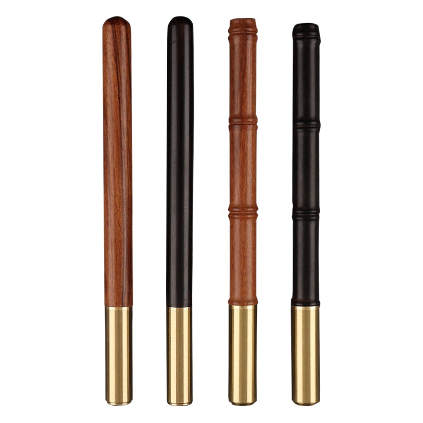 Bamboo sandalwood signature pen Rosewood Pearl pen vintage advertising gift pen Chinese red solid wood pen lettering logo