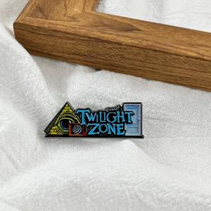Time-Traveling Enamel Brooch, Pyramid Eye of Prophecy, Vintage TV Metal Badge, Sci-Fi Movie Pin