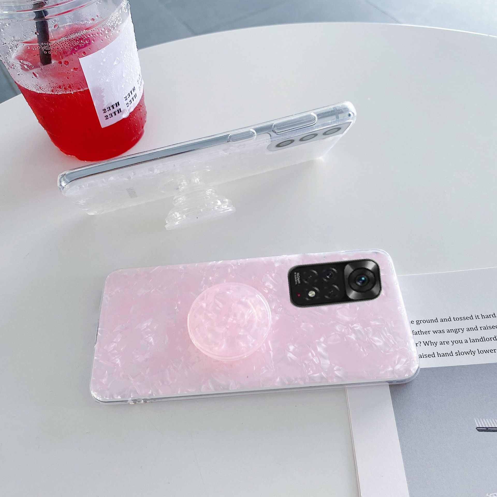 Airbag bracket with shell pattern suitable for Redmi Note11s phone case 11pro international version transparent country_voghion.com