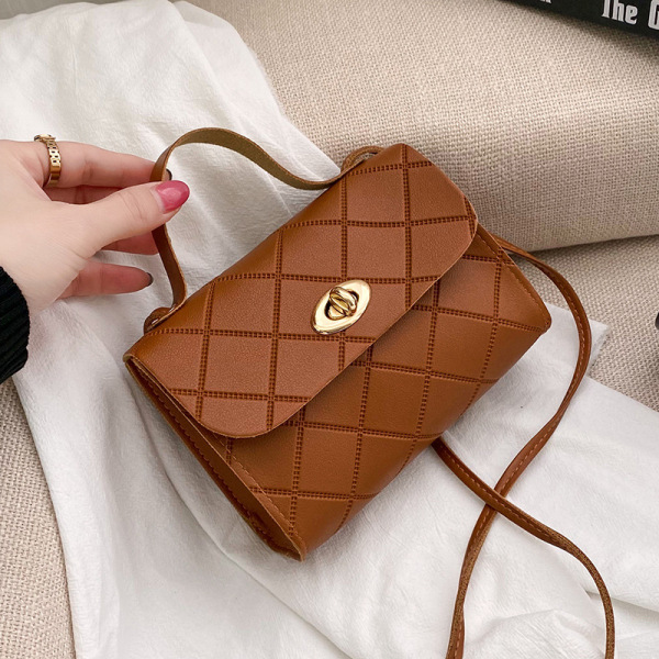universal fashionable handheld shoulder bag with diamond pattern one…