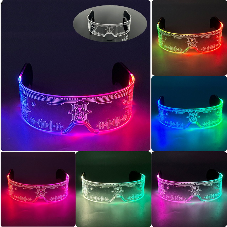 Tecnología del futuro sentido gafas luminosas fresco bar discoteca equipo de salto atmósfera apoyos LED tecnología de color gafas de sentido