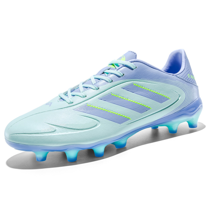 2025 zapatos de fútbol nuevos colores resistentes al desgaste hombres y mujeres clavos de hierba transfronterizos fábrica juvenil venta directa de un cabello