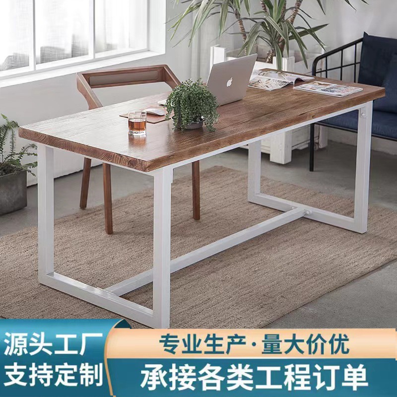 Solid Wood Desk Desktop Computer Desk Simple Home Bedroom Learning Writing Desk Study Long Office Desk Workbench