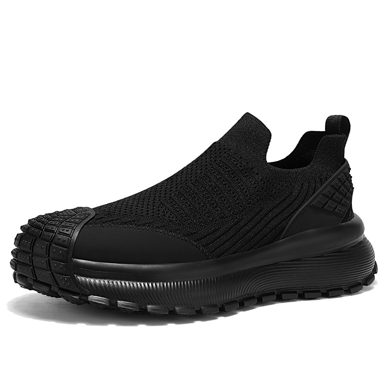 Todos los tipos de deportes casuales para hombres zapatos de moda cómodos con suela gruesa zapatos de hombre ligeros tejidos de vuelo zapatos de patina elásticos transpirables un pedaleado