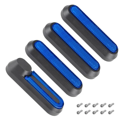 M365/Pro//1S Scooter Front Fork Left Other Electric Vehicle Accessories - blue-reflective-side-cover-4-piece-set-with-screws-tools