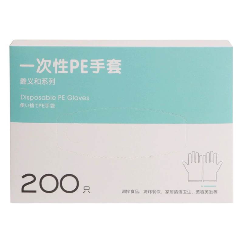 Оптовая Продажа с фабрики одноразовые перчатки в штучной упаковке съемные Прозрачные полиэтиленовые пластиковые перчатки раки магазин барбекю в наличии