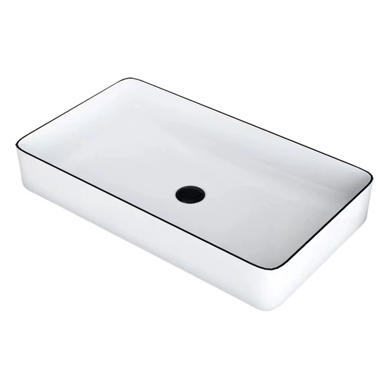 Отель керамический Счетчик Умывальник Ванная комната черный край высокого класса умывальник в скандинавском стиле простой высокотемпературный Фарфоровый Умывальник