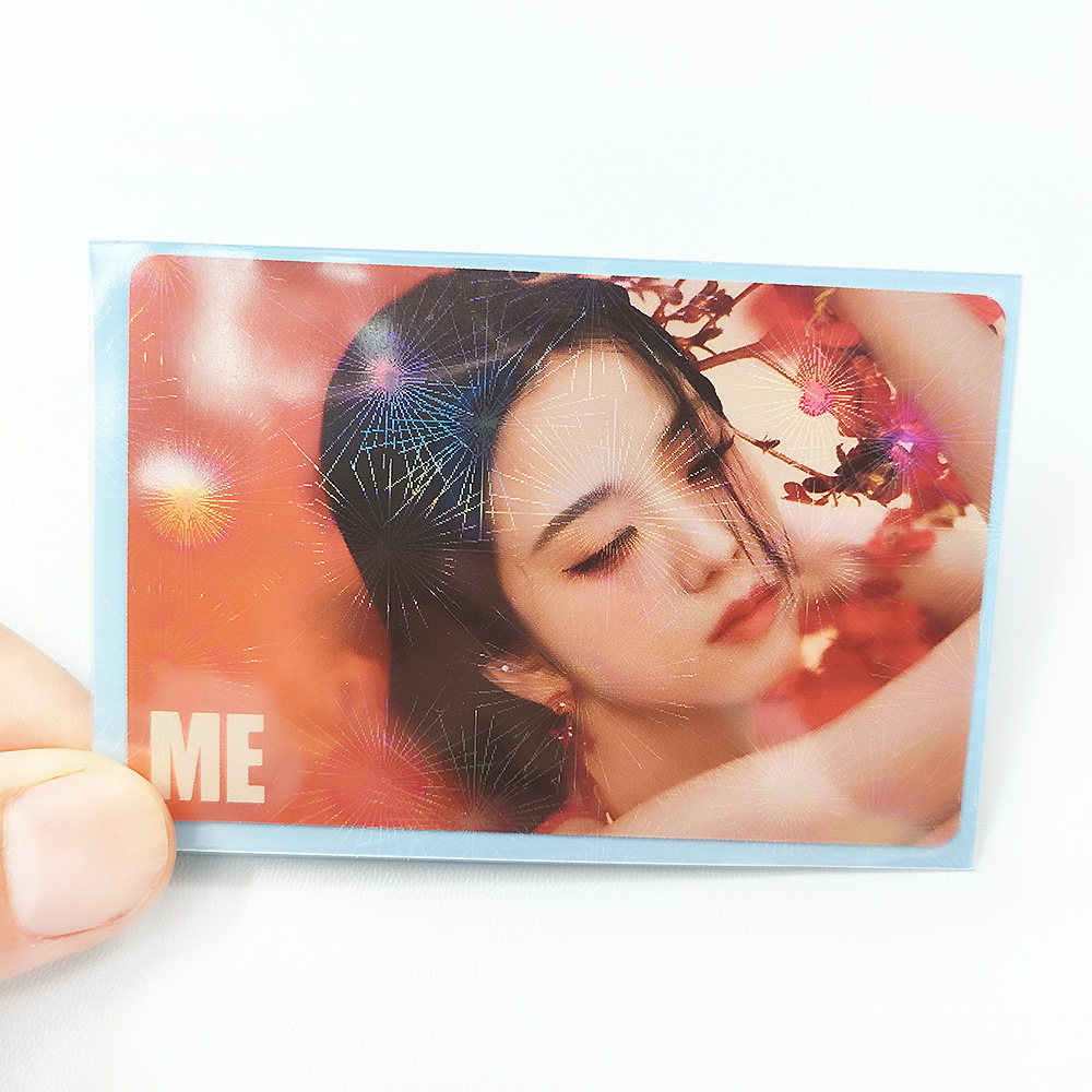 Venta al por mayor láser estrellado 20 película de tarjeta de seda color esmerilado Tarjeta de dos capas cubierta de la tarjeta de película transparente de doble capa película de la tarjeta palomitas de maíz