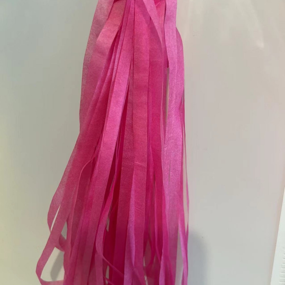 프린지 비 실크 커튼 25*35CM 로즈 레드