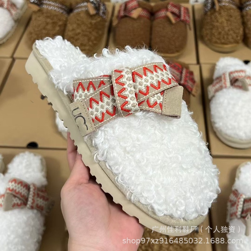 油叽雪地靴女加绒加厚25新款牛皮百搭羊皮毛一体棉拖厚底增高棉靴|undefined