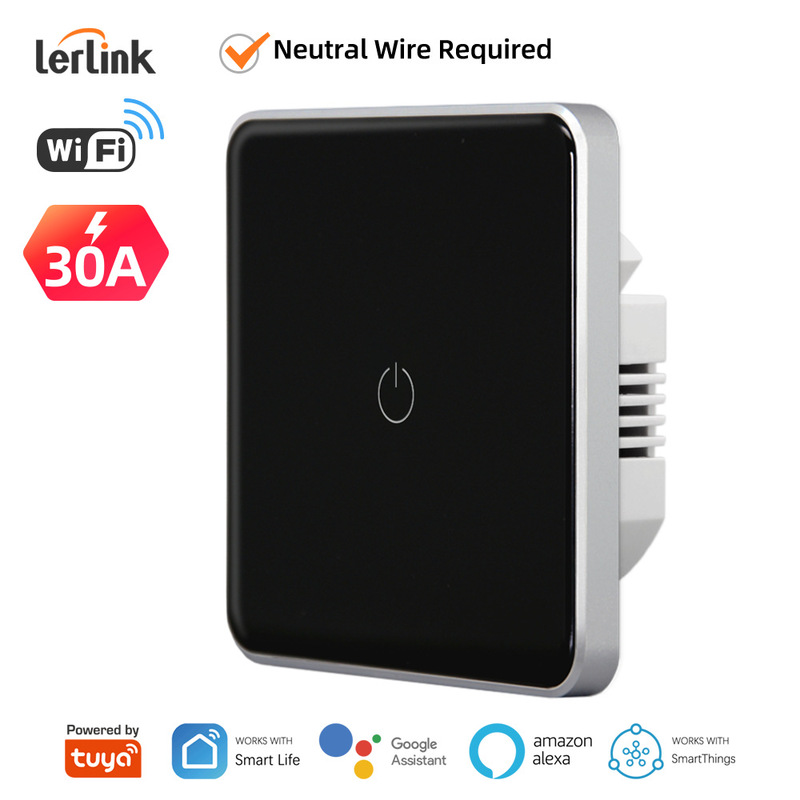 Wifi Water Heater Smart Switch 30A Glass Waterproof Built-In 40A Relay Air Conditioner High-Power Switch