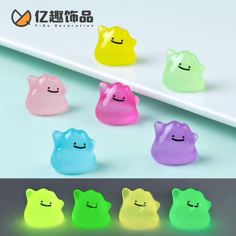 Cross-Border Creative Luminous Versatile Little Monster Cute DIY Decoration Key Hanging Accessories Car Halloween Ornaments