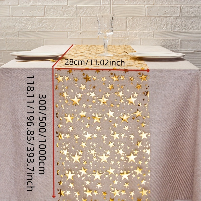 Pantalla de red transfronteriza, Mesa de estrellas, bandera, almohadilla de boda, fiesta de cumpleaños, celebración de la decoración del escritorio image 5