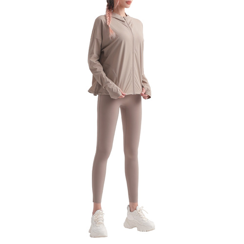 SC Cooling Hooded Sunscreen Running Fitness Top 2024 Spring Original Long-Sleeve Top Women's Sports Jacket
