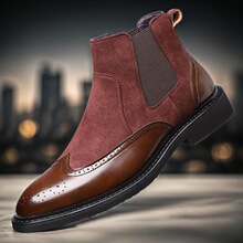 M 98534 Pointy Toe Chelsea Boots ��ͷ�ж���ѥ �羳ŷ��