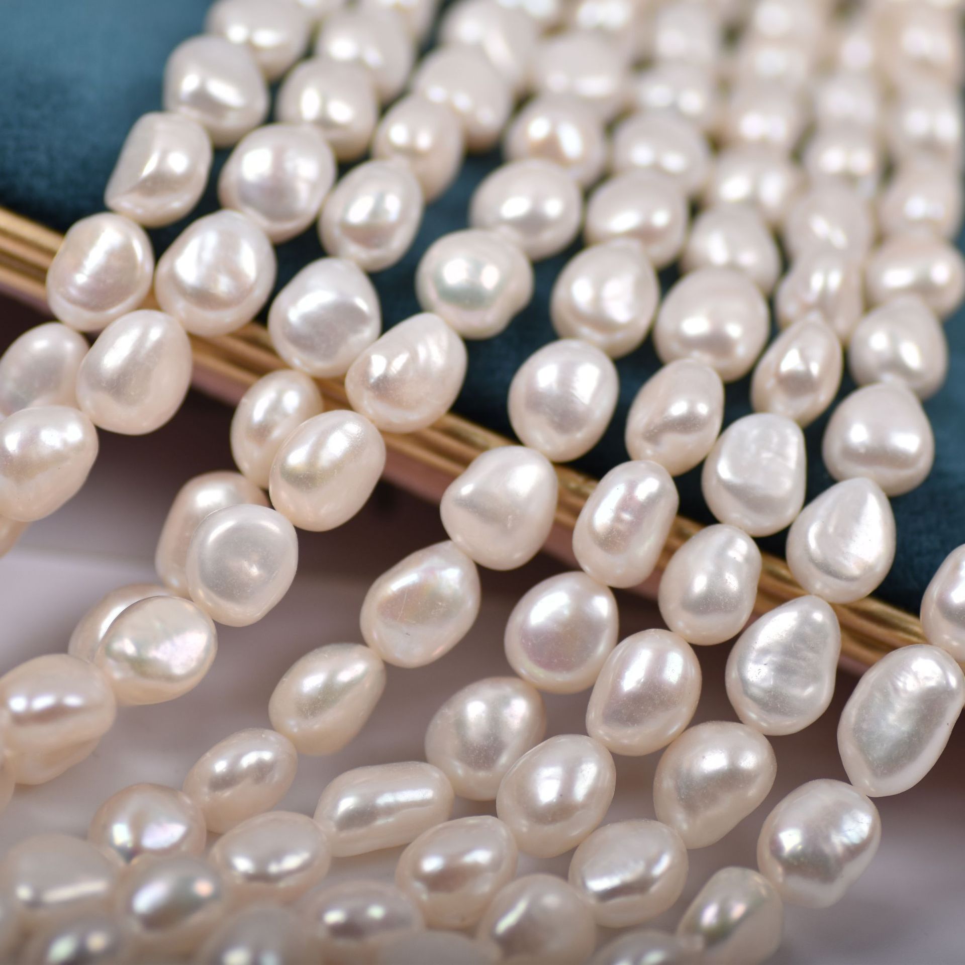 天然巴洛克珍珠項鍊半成品4-12MM 強光異形散珠diy材料手工配件