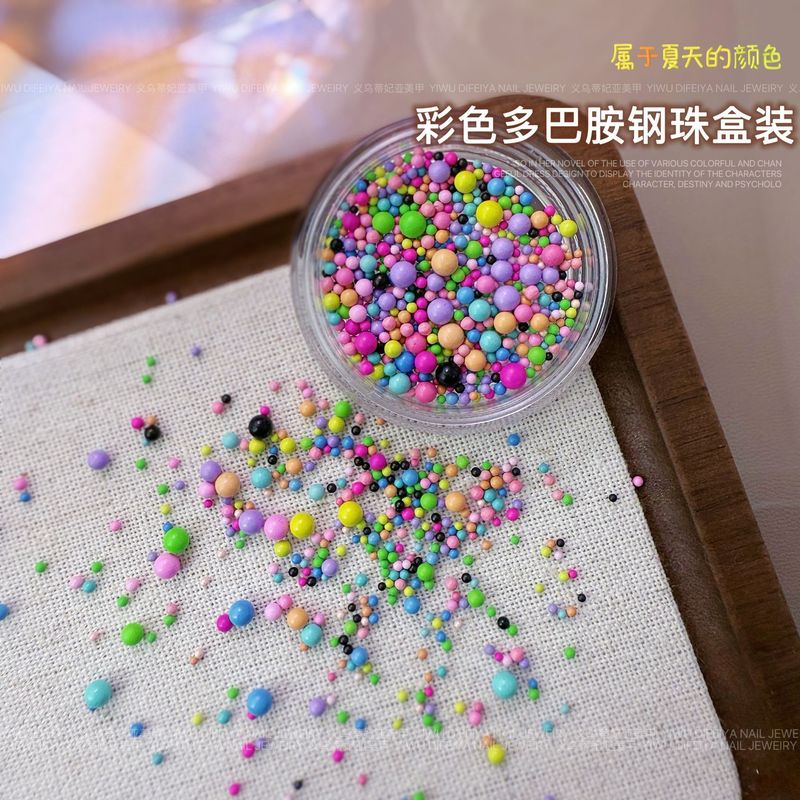 美甲迷你小钢珠日式diy手工指甲装饰品0.4mm金色银色小圆珠百搭|undefined